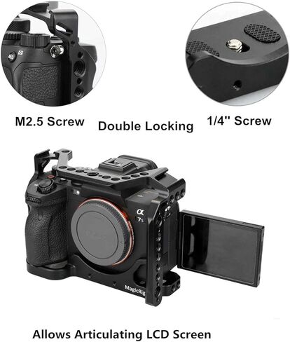 قفص كاميرا MAGICRIG A7SIII مع مشبك كابل متوافق مع HDMI لسوني ألفا 7S III / A7SIII / A7S3 in Kuwait