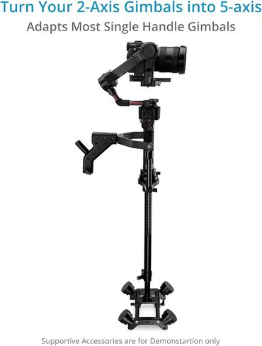 فلاي كام مثبت كاميرا محمول باليد 5000 جيمبال للذراع والسترة من جي اكسيس، يدعم جيمبال بمحرك بمقبض واحد | مصنوع من الالومنيوم عالي الجودة يوفر حمولة حتى 6 كغم / 13.2 باوند (FLCM-GX-5000) in Kuwait