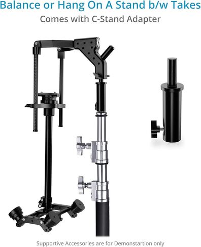 فلاي كام مثبت كاميرا محمول باليد 5000 جيمبال للذراع والسترة من جي اكسيس، يدعم جيمبال بمحرك بمقبض واحد | مصنوع من الالومنيوم عالي الجودة يوفر حمولة حتى 6 كغم / 13.2 باوند (FLCM-GX-5000) in Kuwait