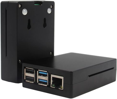 Geekworm Aluminum Case for Raspberry Pi 4, Passive Cooling Heavy Duty Heatsink Case Compatible with Raspberry Pi 4 Model B 2GB/4GB/8GB Only(P171-Black) in Saudi Arabia
