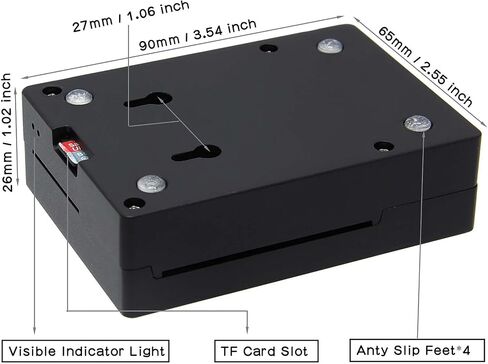 Geekworm Aluminum Case for Raspberry Pi 4, Passive Cooling Heavy Duty Heatsink Case Compatible with Raspberry Pi 4 Model B 2GB/4GB/8GB Only(P171-Black) in Saudi Arabia
