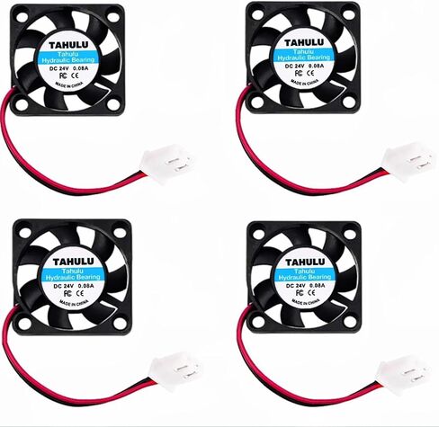 4pcs 3D Printer Fan 12V, 40mm 12 Volt Fan 0.08A DC Mini Quiet Cooling Fan 40X40X10mm Cable for 3D Printer, DVR and Other Small App liances Series Repair Replacement with 28cm in Kuwait