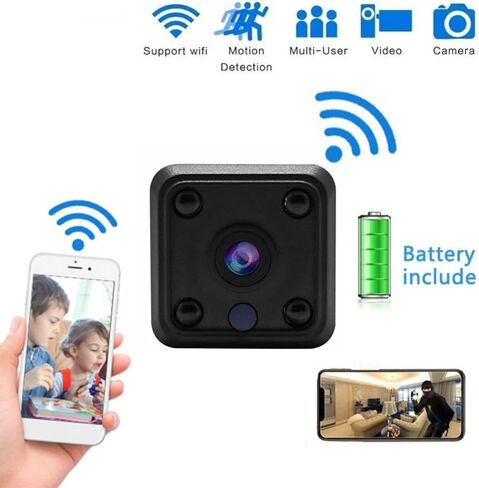 كاميرات GOWENIC لأمن المنزل، كاميرا لاسلكية صغيرة تعمل بالواي فاي، كاميرا مربية محمولة مع رؤية ليلية وكشف الحركة لمكتب السيارة وشقة الأطفال in Kuwait