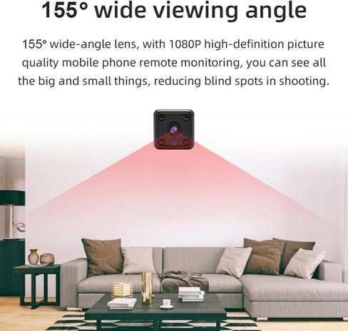كاميرات GOWENIC لأمن المنزل، كاميرا لاسلكية صغيرة تعمل بالواي فاي، كاميرا مربية محمولة مع رؤية ليلية وكشف الحركة لمكتب السيارة وشقة الأطفال in Kuwait