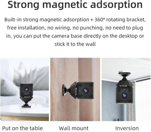 كاميرات GOWENIC لأمن المنزل، كاميرا لاسلكية صغيرة تعمل بالواي فاي، كاميرا مربية محمولة مع رؤية ليلية وكشف الحركة لمكتب السيارة وشقة الأطفال in Kuwait