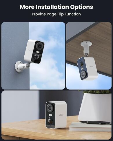 ieGeek Security Cameras Wireless Outdoor 4pcs, 2K 3MP Battery Powered WiFi Security Camera with Spotlight & Siren Alarm, Color Night Vision in Saudi Arabia