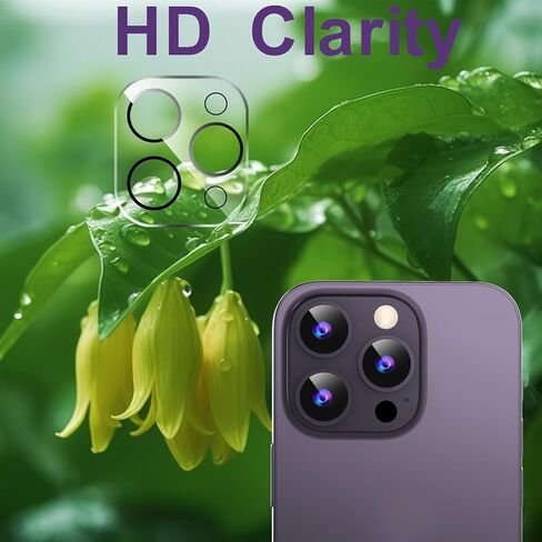 عبوتان من واقي عدسة الكاميرا متوافق مع iPhone15pro و15 pro max، مضاد للخدش، زجاج 9H وسهل التركيب، واقي شاشة الكاميرا in Kuwait