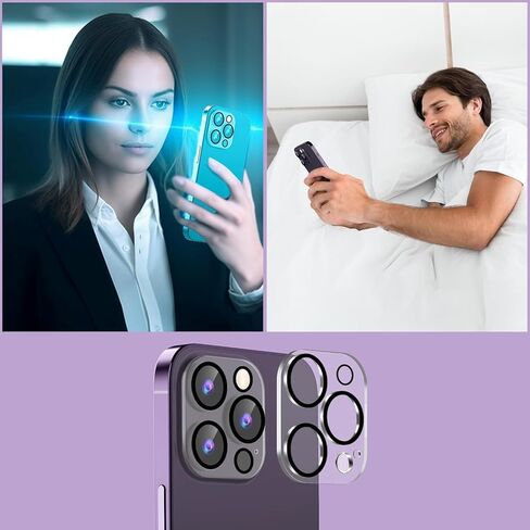 عبوتان من واقي عدسة الكاميرا متوافق مع iPhone15pro و15 pro max، مضاد للخدش، زجاج 9H وسهل التركيب، واقي شاشة الكاميرا in Kuwait
