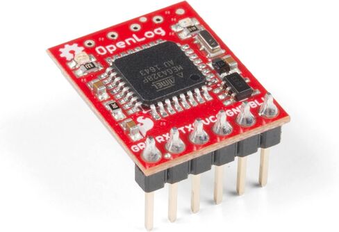 SparkFun OpenLog مع الرؤوس مسجل بيانات مفتوح المصدر ATmega328 VCC الإدخال: 3.3V-12V مبرمج مسبقًا ATmega328 ومحمل الإقلاع in Saudi Arabia