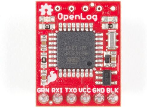 SparkFun OpenLog مع الرؤوس مسجل بيانات مفتوح المصدر ATmega328 VCC الإدخال: 3.3V-12V مبرمج مسبقًا ATmega328 ومحمل الإقلاع in Saudi Arabia