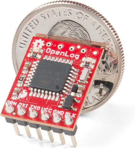 SparkFun OpenLog مع الرؤوس مسجل بيانات مفتوح المصدر ATmega328 VCC الإدخال: 3.3V-12V مبرمج مسبقًا ATmega328 ومحمل الإقلاع in Saudi Arabia