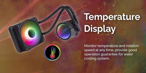 جيليد سوليوشنز مبرد مياه الكل في واحد لوحدة المعالجة المركزية الكل في واحد مع مروحتين RGB 120 ملم 750-1800 دورة في الدقيقة، متوافق مع AM5 وLGA 1700، يتضمن معجون حراري GC4 من ليكويد 120 in Kuwait