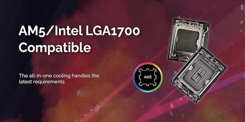 جيليد سوليوشنز مبرد مياه الكل في واحد لوحدة المعالجة المركزية الكل في واحد مع مروحتين RGB 120 ملم 750-1800 دورة في الدقيقة، متوافق مع AM5 وLGA 1700، يتضمن معجون حراري GC4 من ليكويد 120 in Kuwait