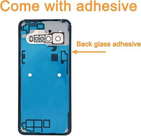 Replacement Battery Back Cover Rear Panel Glass Battery Door All Carriers with Pre-Installed Camera Lens for LG V60 ThinQ Classy White in Saudi Arabia