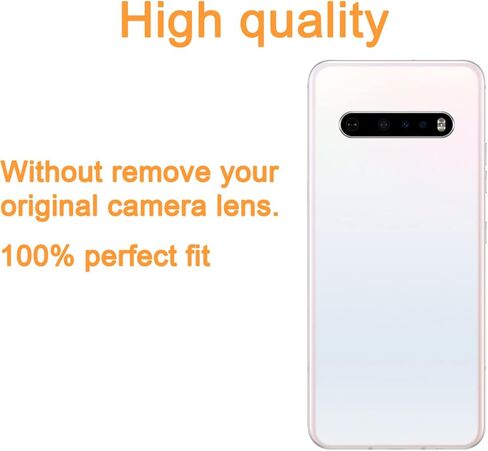 Replacement Battery Back Cover Rear Panel Glass Battery Door All Carriers with Pre-Installed Camera Lens for LG V60 ThinQ Classy White in Saudi Arabia
