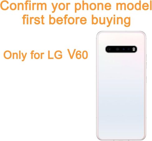 Replacement Battery Back Cover Rear Panel Glass Battery Door All Carriers with Pre-Installed Camera Lens for LG V60 ThinQ Classy White in Saudi Arabia