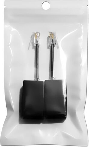 AmzDeals (2-Pack) RJ9 to RJ11 Adapter, Female RJ9 (4P4C) Jack to Male RJ11 (6P4C) Plug, Black in Saudi Arabia