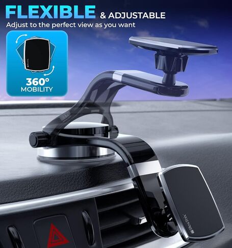 Bestrix Phone Holder for Car, Phone Mount for car Car Phone Mount, Cell Phone Car Phone Holder Compatible with iPhone 14 13 12 Pro, Xr,Xs,XS MAX,XR,X, Galaxy S22 & All Smartphones (Magnetic) in Kuwait
