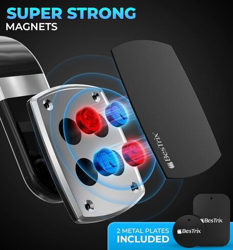 Bestrix Phone Holder for Car, Phone Mount for car Car Phone Mount, Cell Phone Car Phone Holder Compatible with iPhone 14 13 12 Pro, Xr,Xs,XS MAX,XR,X, Galaxy S22 & All Smartphones (Magnetic) in Kuwait