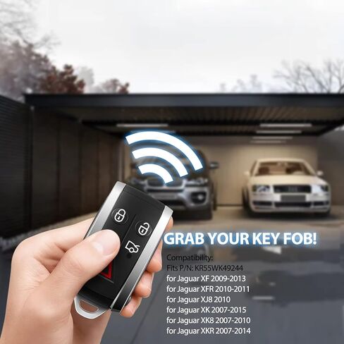 مفتاح تحكم عن بعد ذكي اصلي بدون مفتاح يناسب 2009-2013 جاكوار XF| 2010 XJ8 | 2007-2010 XK8| 2008-2014 XKR| FCCID: KR55WK49244 in Kuwait