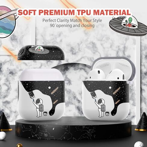 Mainrenka Cool Airpod Case 2nd Generation with Keychain Funny Airpods 2nd/1st Generation Case Cover Compatible with Cute Airpod Gen 2 & 1 Case in Kuwait