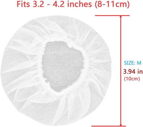 Geekria 500 Pairs Disposable Headphones Ear Cover for Over-Ear Headset Earcup, Stretchable Sanitary Ear Pads Cover, Hygienic Ear Cushion Protector (M/White) in Saudi Arabia