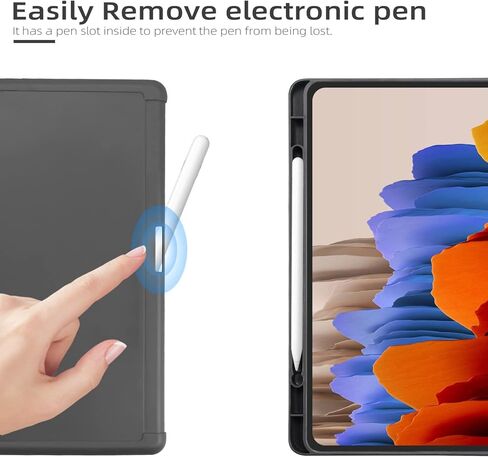 حافظة لوحة مفاتيح لجهاز Samsung Galaxy Tab S8/ Tab S7 11 بوصة (موديل SM-X700/X706/T870/T875)، لوحة مفاتيح لاسلكية قابلة للفصل، غطاء حامل نحيف خفيف الوزن مع حامل قلم in Kuwait