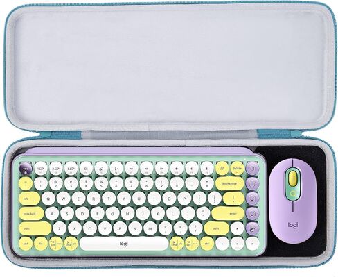 Aenllosi Hard Carrying Case Compatible with Logitech POP Keys Mechanical Wireless Keyboard (Yellow) in Saudi Arabia