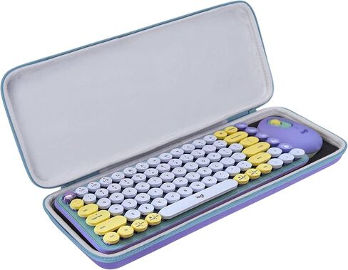 Aenllosi Hard Carrying Case Compatible with Logitech POP Keys Mechanical Wireless Keyboard (Yellow) in Saudi Arabia