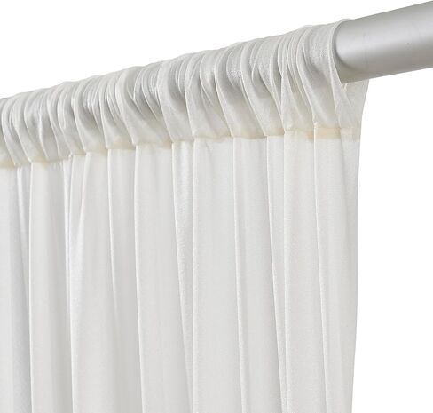 10x10ft Champagne Sheer Backdrop Curtains with Lights for Parties, Wrinkle Resistant Backdrop Curtain for Baby Shower Birthday Wedding Photo, 2 Pack 5x10FT Curtains in Kuwait