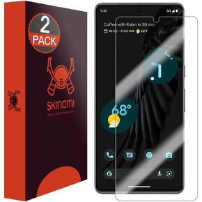 واقي شاشة Skinomi متوافق مع Google Pixel 7a (2-Pack) Clear TechSkin TPU Anti-Bubble HD Film in Kuwait