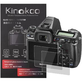 واقي شاشة kinokoo Pentax KF، واقي شاشة من الزجاج المقوى 0.25 مم لكاميرا Pentax KF/K-F الرقمية خالية من الفقاعات/مضادة للخدش (عبوتان) in Kuwait