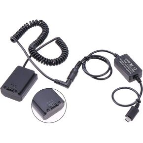 Fotga Power Bank USB Type-C Power Adapter Cable + NP-FZ100 Dummy Battery for Sony ZV-E1 FX3 FX30 ILME-FX30B A7RV A7RM5 A1 A7C A7III A7RIII A7SIII A7RIV A7IV A9 A9II A6600 A6700 DSLR Mirrorless Camera in Saudi Arabia