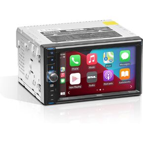 Sound Storm Laboratories DDCP62 Car Audio Stereo System - Apple CarPlay, 6.2 Inch Double-Din, Capacitive Touchscreen, Bluetooth Audio and Hands-Free Calling, USB, SD, No CD Player, Radio Receiver