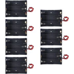 15PCS 18650 Battery Holder Bundle with Wire 18650 Battery Holder Case 3.7V, 1 Slot DIY Battery Storage Boxes, 1 Slot Black Plastic Batteries Case for 18650 Single Battery