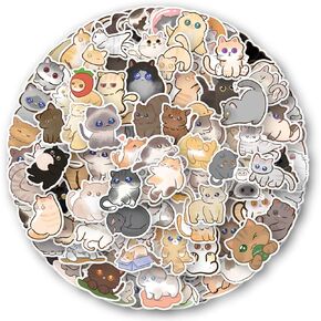 ملصقات انهستكس القطة اللطيفة| 120 عبوة | ملصقات كاواي فينيل مقاومة للماء لأجهزة الكمبيوتر المحمول، ممتص الصدمات، زجاجات المياه، الكمبيوتر، الهاتف، القبعة الصلبة، ملصقات السيارات والشارات للأطفال والمراهقين والبالغين لمكافأة مستلزمات الحفلات in Kuwait