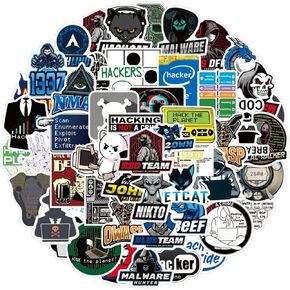 ملصقات كمبيوتر كول هاكر للمراهقين، مطور لابتوب مقاوم للماء من الفينيل لزجاجة المياه والنوت بوك والسيارة ولوح التزلج والدراجة النارية والدراجة النارية والامتعة والجيتار والدراجة، عبوة من 50 قطعة in Kuwait