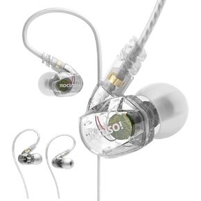 Noise-Isolating Musician's in Ear Monitor, Wired Over Ear Headphones with Microphone,Sport Earbuds for Running,Jogging,Gym,Compatible with iPhone, Cell Phones,Computers (Black) in Saudi Arabia