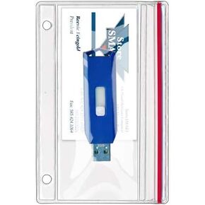 StoreSMART - Flash Drive Zipper Case for 3-Ring Binders - 10-Pack - Vinyl Plastic - R1831-FLASH10 - Made in USA in Saudi Arabia