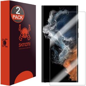 سكنومي شاشة حماية متوافقة مع موبايل سامسونج جالاكسي S23 الترا شبكة الجيل الخامس 5G (عبوتان) شفافة من تيك سكين مصنوعة من البولي يوريثين الحراري مضادة للفقاعات HD in Kuwait