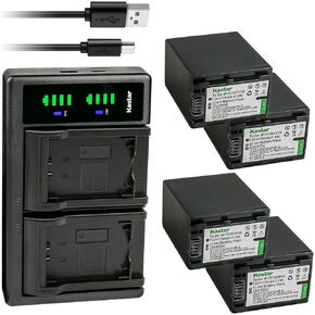 Kastar NP-FV100 LTD2 USB Battery Charger Compatible with Sony DEV-50V FDR-AX100 FDR-AX100E FDR-AX700 FDR-AX33 FDR-AX43 FDR-AX53 FDR-AXP55 HDR-CX110 HDR-CX115 HDR-CX116 HDR-CX130 Camera in Kuwait