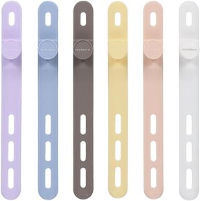 MOTTERU sofumo Soft Touch Cable Band Reusable Silicone Convenient Goods Hair Dryer/Hair Iron 2 Each Color Set of 10 Vitamin Color MOT-CBBAND02-VC in Saudi Arabia