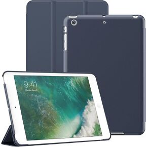 JETech Case for iPad Mini 1/2/3, Protective Hard Back Shell Soft-Touch Tablet Stand Cover, Auto Wake/Sleep (Black)