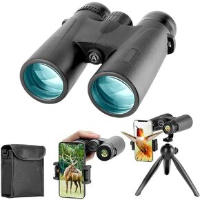 Binoculars Compact for Adults and Kids 10x25 for Bird Watching, Hunting, Travel, Hiking, Camping, Star Gazing, Fishing & More with High Powered Light Vision and Clear HD view (Black)