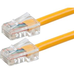 Monoprice Cat6 Ethernet Patch Cable - 5 Feet - Yellow, RJ45, Stranded, 550Mhz, UTP, Pure Bare Copper Wire, 24AWG - Zeroboot Series in Kuwait
