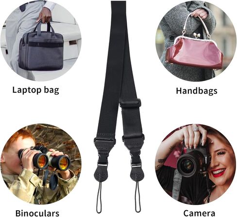 كيكيف حزام كتف قابل للتعديل، حزام رقبة مريح وسريع الفك للايباد، حافظة تابلت وكاميرا وكروسبودي، شنطة الامتعة، اسود، M, أسود in Kuwait