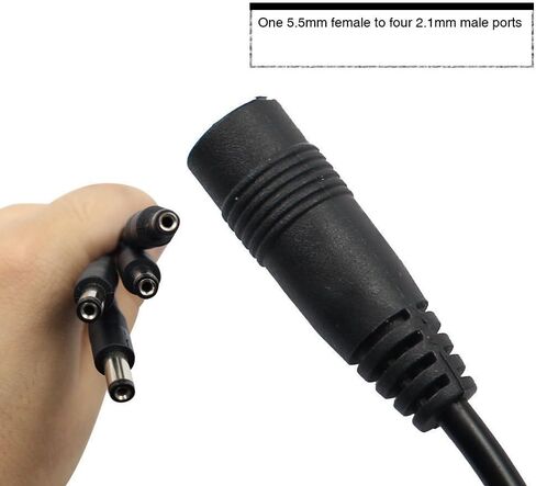 محول طاقة كاميرا الأمان مع مقسم، كابل كاميرا ISEEUSEE 12 فولت 2 أمبير 100 فولت - 240 فولت مع كابل مقسم طاقة 4 اتجاهات من لجنة الاتصالات الفيدرالية (FCC) ومحول طاقة CCTV معتمد من UL - يناسب محولات الطاقة التناظرية/AHD DVR/الكاميرا in Kuwait