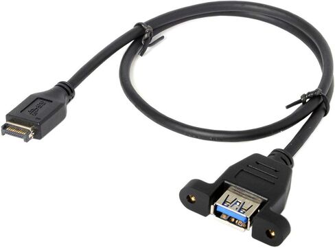 chenyang USB 3.0 19/20Pin to USB 3.1 Type-E Front Panel Header Motherboard Extension Cable Adapter 20cm in Kuwait