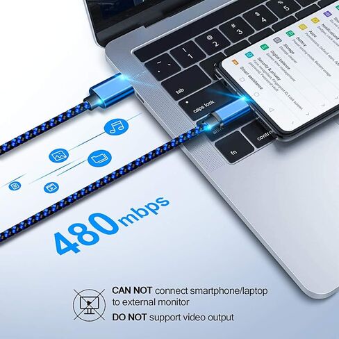 2PACK 6FT C-Type USB Charger Cable 3A Speed USB A to USB C Charging Cord for Samsung Galaxy A01 A10 A10E A11 A20 A21 A20E A20S A21S A30 A30S A50 A51 A70 A71, M21 M31, S20 S10 S10E Plus in Kuwait