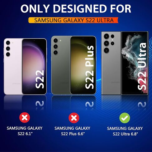Nbiefuny [3 عبوات] واقي شاشة Samsung Galaxy S22 Ultra، واقي شاشة مرن 6.8 بوصة [ليس زجاجًا] [يدعم بصمة الإصبع] [تغطية كاملة] in Kuwait